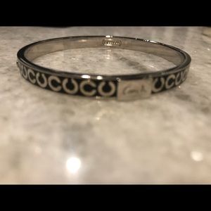 Coach signature stone hedged bangle